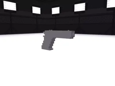 game ready low poly pistol Free low-poly 3D model