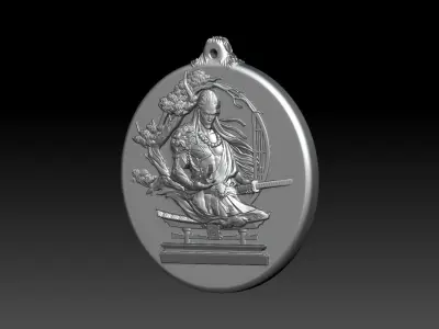 HM Samurai Warrior Keychain 3D print model