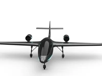 futuristic ultralight aircraft  3D model