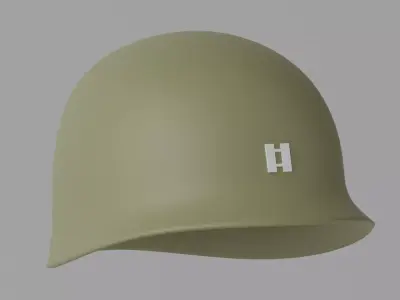 WW2 US M1 Combat Helmet 3D model