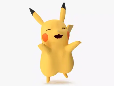 Pikachu Character Rigged for Maya 3D model