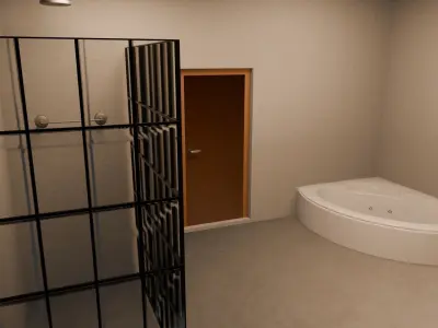 Modern Bathroom Low-poly 3D model
