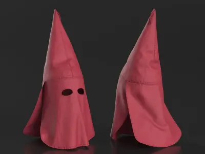 Red Mask Ku Klux Klan 3D model