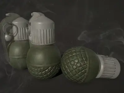 Grenade RGO and RGN Low-poly 3D model
