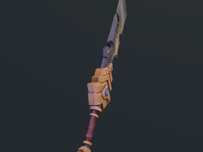Dragon sword Low-poly 3D model order