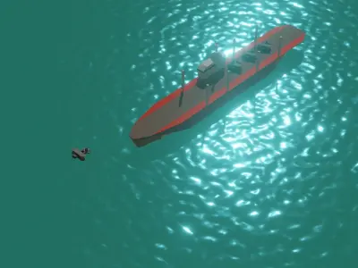 Warships Asset Pack Low Poly Low-poly 3D model