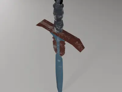 Stylized Sword Weapon PBR low-poly game ready Low-poly 3D model