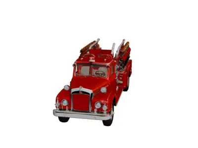 1950s Fire Truck 3D Model Vintage Emergency Response Vehicle 3D model