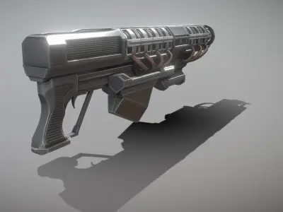 Railgun Prototype Free low-poly 3D model