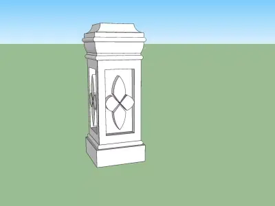 indian jodhpuri stone balester 3d modal Low-poly 3D model