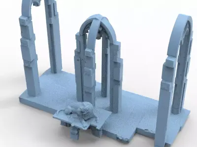 Aslan Stone table Ruins 3D model