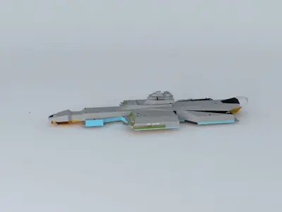 XAC Invader Space aircraft class Free 3D model