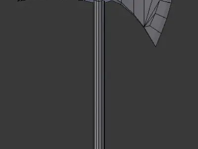 Battle axe Low-poly 3D model