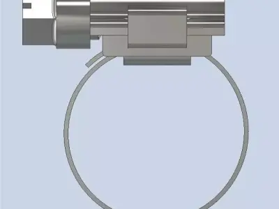 Metal clamp 13x19mm 3D model