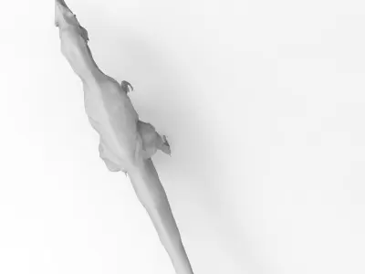 Allosaur t-rex running 3D model