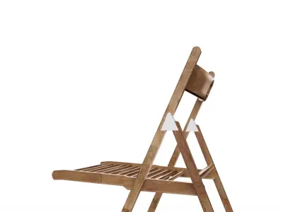 Wooden Chair 3D model 8