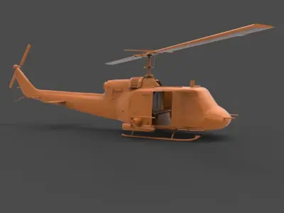 Bell UH-1 3D print model