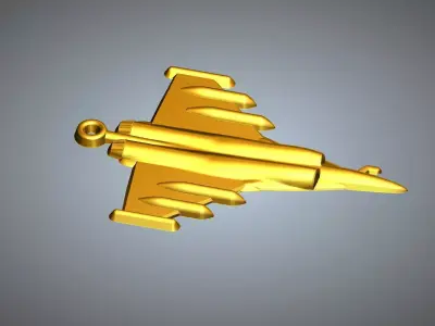 Rafele gold fighter jet 3D print model