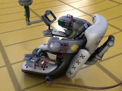 Futuristic Seat Color 3D model