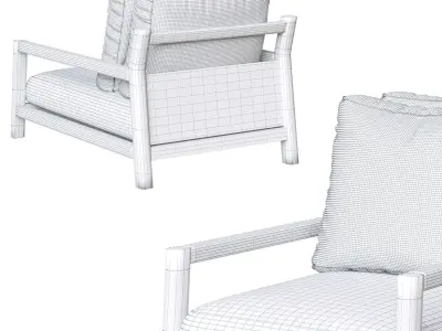 Pablo Outdoor Amrchair 3D model