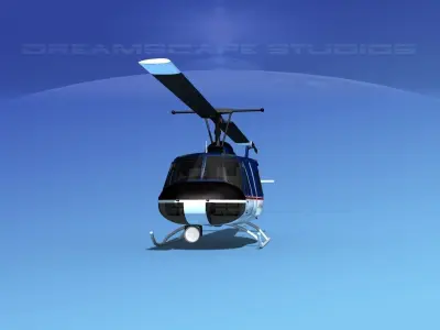 Bell 204 Ashley Aviation 3D model