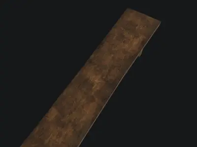 Medieval Old Wooden Bench Low-poly 3D model purchase