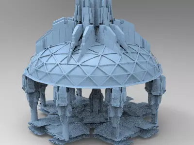 Dark Elf  observation tower  3D model