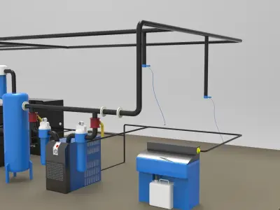compressor room 3D model