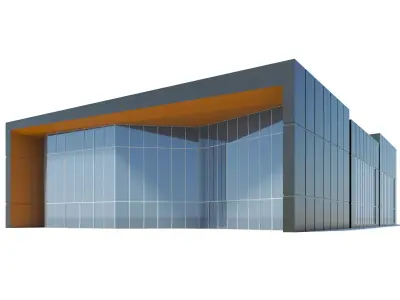 Mall Building Low-poly 3D model