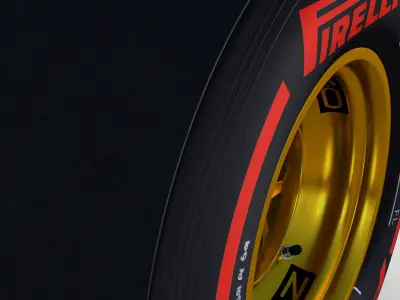 E23 Supersoft front tyre Low-poly 3D model