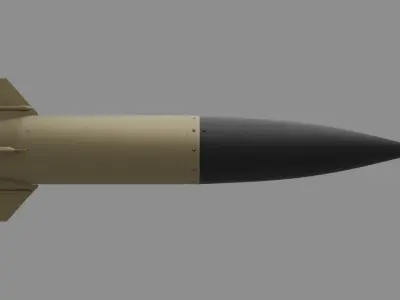 MLRS HIMARS Artillery Rockets And Missiles Pack Low-poly 3D model
