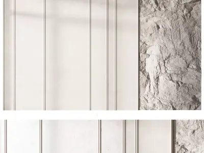 Headboard wall panel 014 Free 3D model