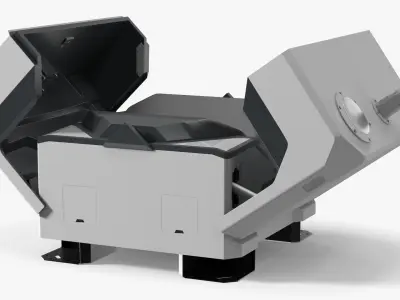 DJI Outdoor Drone Charging Station Grey Rigged for Cinema 4D 3D model