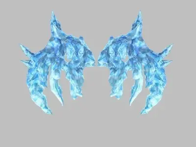 ice wing Low-poly 3D model