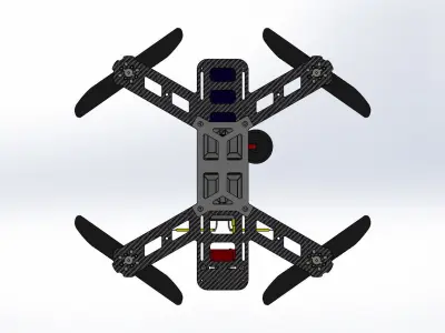 drone with two propellers 3D print model