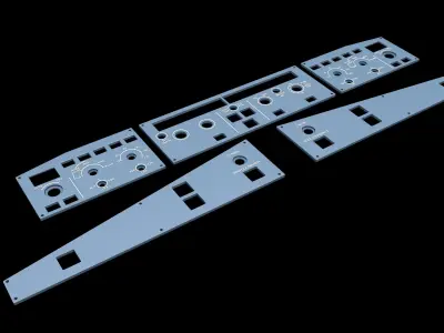 AIRBUS A320 GLARESHIELD PANELS 3D print model