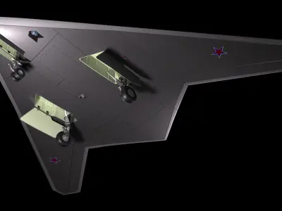 Sukhoi S-70 Hunter in Future 3D model