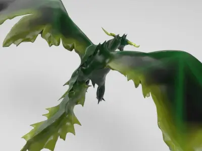 Dragon v2 UV mapped lowpoly textured Free low-poly 3D model