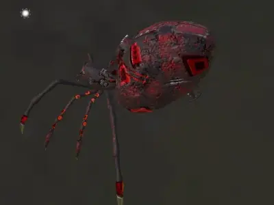 TNT Spido-Low poly Explosive Spider Low-poly 3D model