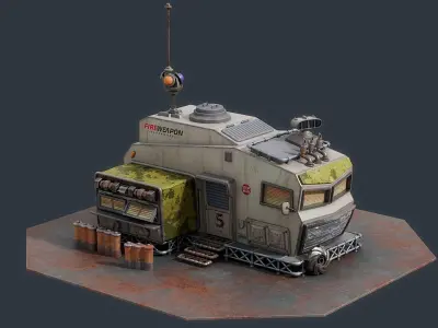 Cartoon Military Elements Collection 3D model