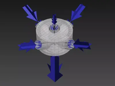Penta Turbinnium Vortex Thruster Nozzle - Concept 3D model