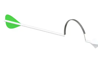 fake bow arrow Free low-poly 3D model