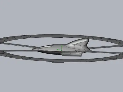 Futuristic Ring-Wing Saucer Airplane Design 3D print model