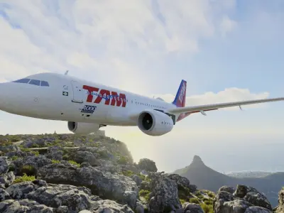 Airplane Airbus  A319 TAM  Low-poly 3D model