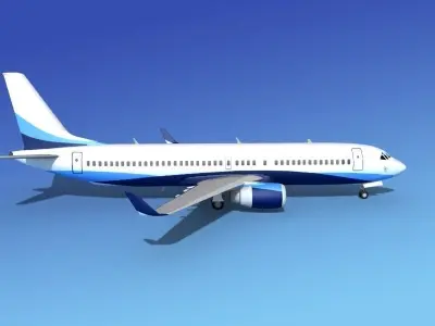 Boeing 737-800 BBJ 1 3D model