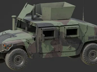 Humvee M1151A1 Low-poly 3D model