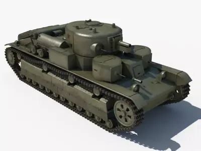 T-28 Middle Tank 3D model