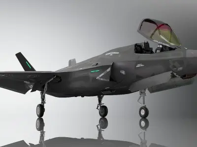 Lockheed Martin F-35B Lightning II  -  NOT RIGGED Low-poly 3D model