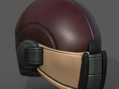 Helmet scifi military combat 3d model Low-poly 3D model