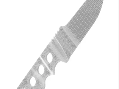 battle knife v12 3D model